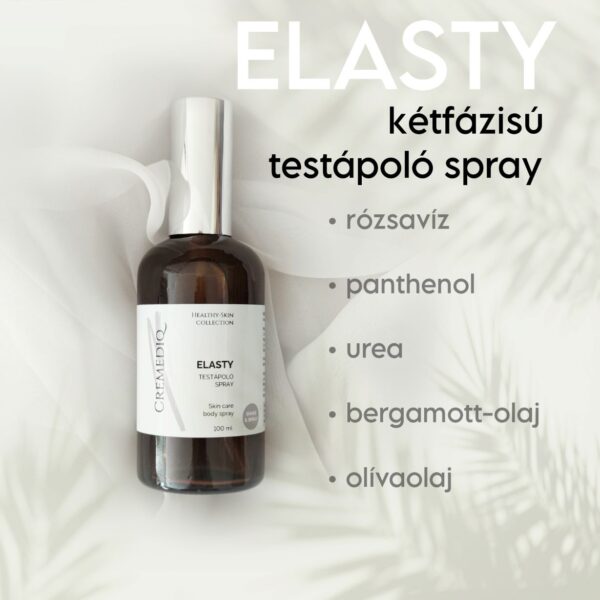 Kétfázisú testápoló spray, "rázd és fújd", felrázandó