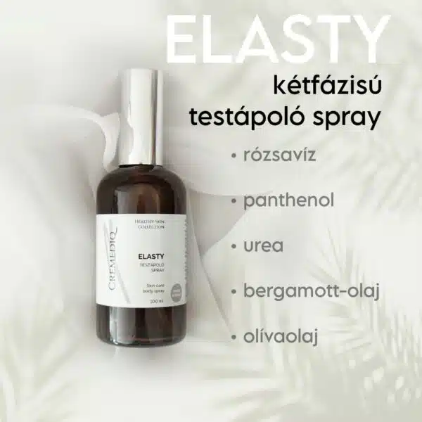 Kétfázisú testápoló spray, "rázd és fújd", felrázandó