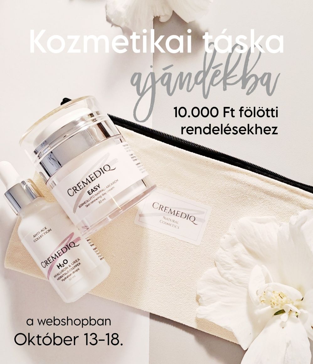 Tudatos természetes bőrápolás és ajándék kozmetikai táska